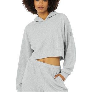 NWOT Alo gray hoodie